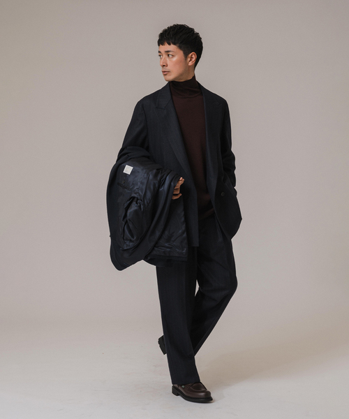 EDIFICE(エディフィス)の「La.French(ラ・フレンチ) crayone.Striped Trousers(スラックス・メンズ・ダークブルー/チャコールグレー・SMALL/MEDIUM/LARGE)」の4枚目の写真