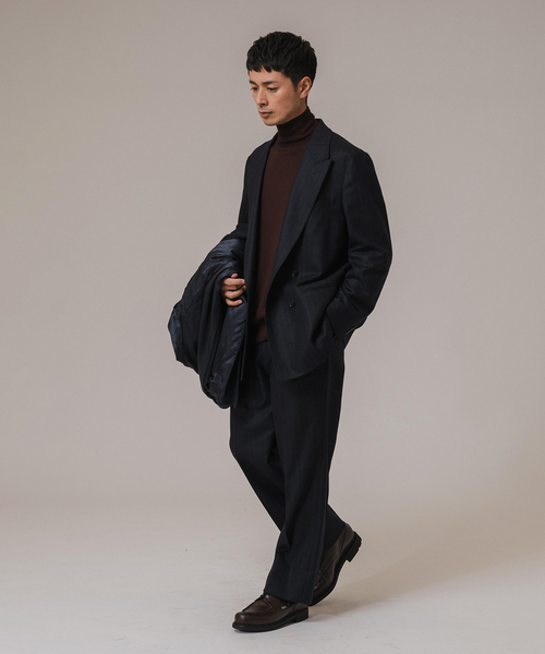 EDIFICE(エディフィス)の「La.French(ラ・フレンチ) crayone.Striped Trousers(スラックス・メンズ・ダークブルー/チャコールグレー・SMALL/MEDIUM/LARGE)」の5枚目の写真