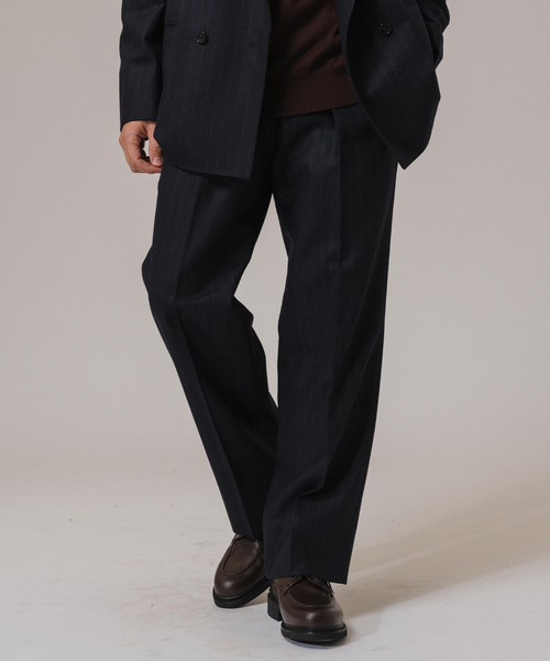 EDIFICE(エディフィス)の「La.French(ラ・フレンチ) crayone.Striped Trousers(スラックス・メンズ・ダークブルー/チャコールグレー・SMALL/MEDIUM/LARGE)」の7枚目の写真