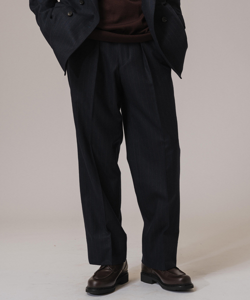 EDIFICE(エディフィス)の「La.French(ラ・フレンチ) crayone.Striped Trousers(スラックス・メンズ・ダークブルー/チャコールグレー・SMALL/MEDIUM/LARGE)」の8枚目の写真