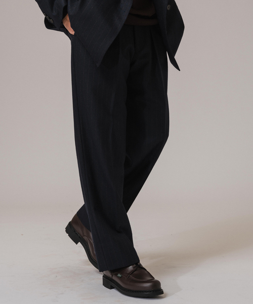 EDIFICE(エディフィス)の「La.French(ラ・フレンチ) crayone.Striped Trousers(スラックス・メンズ・ダークブルー/チャコールグレー・SMALL/MEDIUM/LARGE)」の9枚目の写真