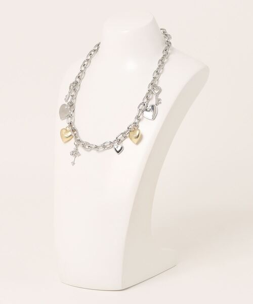 SANSeLF(サンセルフ)の「【LONSLAN】 ハートチャームネックレス sanal24a024(ネックレス・レディース・シルバー・FREE)」の19枚目の写真