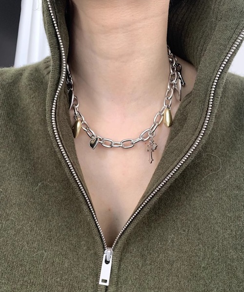 SANSeLF(サンセルフ)の「【LONSLAN】 ハートチャームネックレス sanal24a024(ネックレス・レディース・シルバー・FREE)」の13枚目の写真