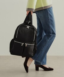 【撥水加工/マルチポケット】カジュアルリュックサック