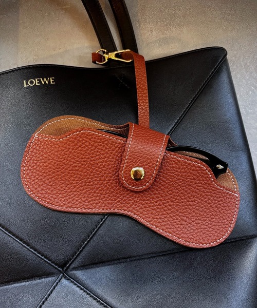 セール】3-11E45 カバンに付けれる メガネケース ブラウン ブラック