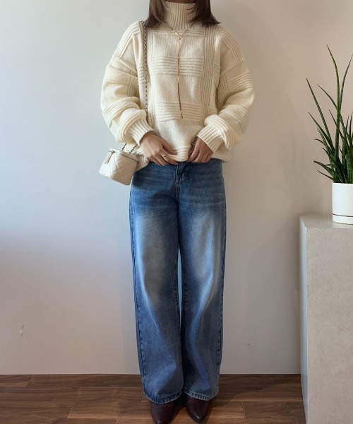 paravion（パラビオン）の「ストレートルーズデニムパンツ（デニムパンツ・レディース・ブルー・MEDIUM/SMALL）」の7枚目の写真