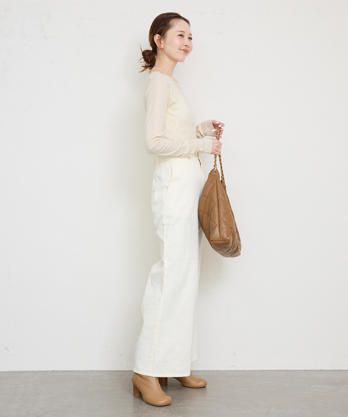 MILLER(ミラー)の「《追加3》miller/ミラー SLOBE別注 SHEER RIB クルーネック(Tシャツ/カットソー・レディース・スカイブルー/ホワイト/アイボリー・FREE)」の10枚目の写真