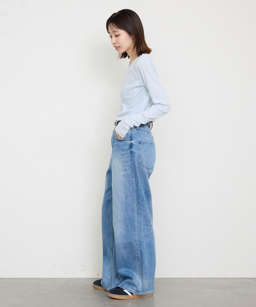 MILLER(ミラー)の「《追加3》miller/ミラー SLOBE別注 SHEER RIB クルーネック(Tシャツ/カットソー・レディース・スカイブルー/ホワイト/アイボリー・FREE)」の19枚目の写真