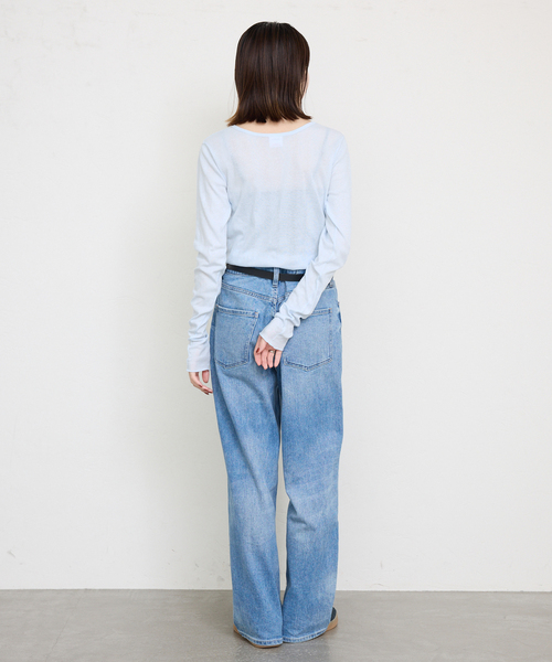 MILLER(ミラー)の「《追加3》miller/ミラー SLOBE別注 SHEER RIB クルーネック(Tシャツ/カットソー・レディース・スカイブルー/ホワイト/アイボリー・FREE)」の21枚目の写真