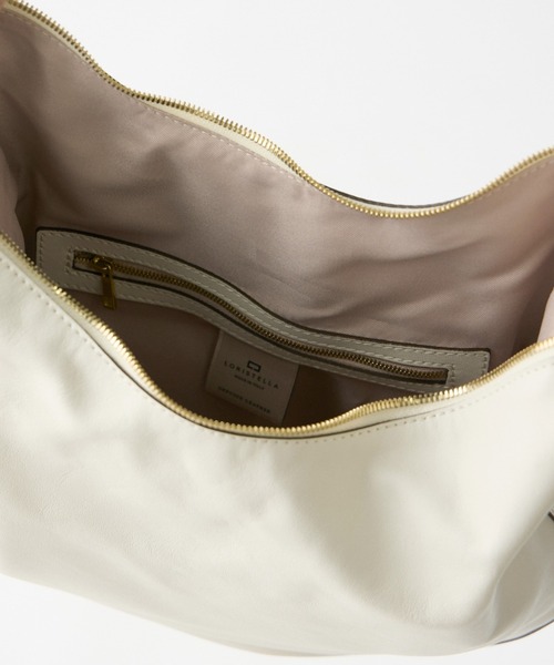 LORISTELLA（ロリステッラ）の「ソフトレザーラウンドバッグ《LORISTELLA》（ショルダーバッグ・レディース・オフホワイト/ブラック/モカ・フリー）」の9枚目の写真