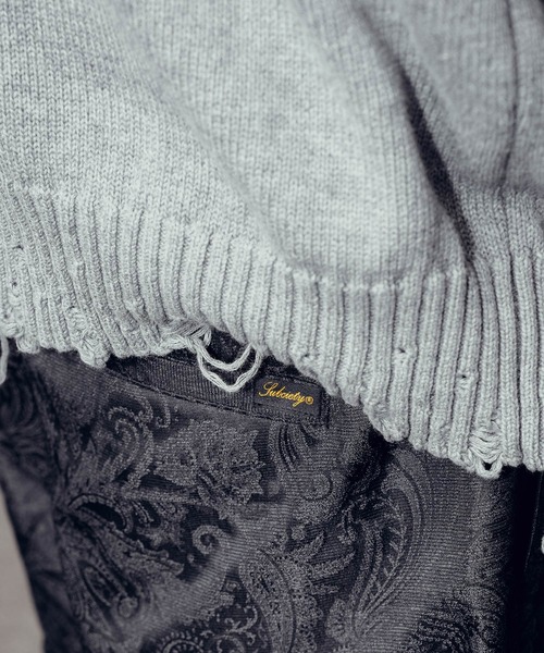 Subciety（サブサエティ）の「Damaged knit cardigan（カーディガン/ボレロ・メンズ・ブラック/オリーブ/グレー・SMALL/MEDIUM/LARGE/X-LARGE）」の15枚目の写真