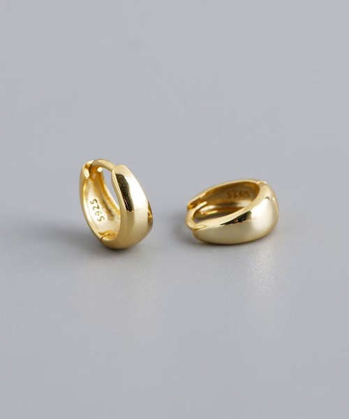 ALWAYS GOOD TIME(オルウェイズグッドタイム)の「【Silver925刻印入り】金属アレルギー対応 ミニフープピアス(ピアス(両耳用)・レディース・ゴールド/シルバー/シルバー系2/ゴールド系2・FREE)」の6枚目の写真