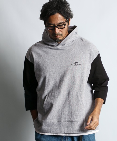 The DUFFER of ST.GEORGE（ザダファーオブセントジョージ）の「3Q COLLEGE PARKA：7分袖 カレッジパーカー（パーカー・メンズ・ブラック/グレー/ホワイト・X-LARGE/LARGE/MEDIUM/SMALL）」の8枚目の写真