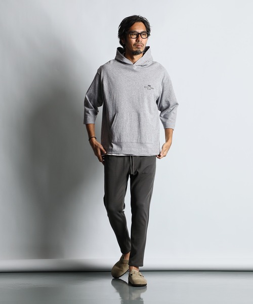 New Divide GC ST Parka DF メランジグレー 【サイズP】 セール】3Q COLLEGE PARKA：7分袖 カレッジパーカー（パーカー