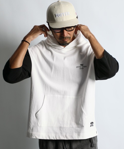 The DUFFER of ST.GEORGE（ザダファーオブセントジョージ）の「3Q COLLEGE PARKA：7分袖 カレッジパーカー（パーカー・メンズ・ブラック/グレー/ホワイト・X-LARGE/LARGE/MEDIUM/SMALL）」の6枚目の写真