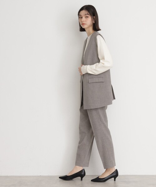 THE SHOP TK （ザ ショップ ティーケー ）の「【CAVIAN】ベーシックテーパードパンツ/洗濯機OK（その他パンツ・レディース・ライトベージュ/グリーン系/チャコールグレー/ブラック/ベビーピンク・12/11/13/14）」の15枚目の写真