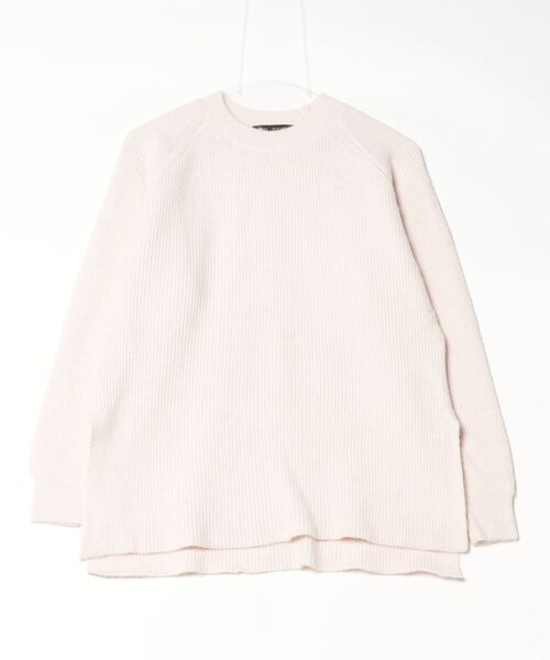 FREE STYLISTS(フリー スタイリスト)の「サイドスリットニットプルオーバー(ニット/セーター・レディース・モカ/ベージュ/ダークブルー・FREE)」の3枚目の写真