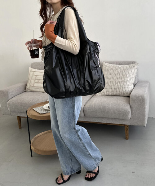 デコルテアクセサリー ブラックキャンバストートバッグ canvas BAG【即納】 | decollte_accessory