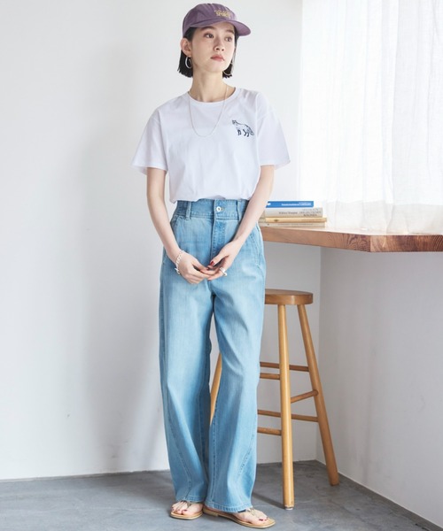 ★新品34100円giabs ArchivioBEAMS別注デニムトラウザパンツ ティンウォッシュバルーンデニムパンツ | ファッション通販
