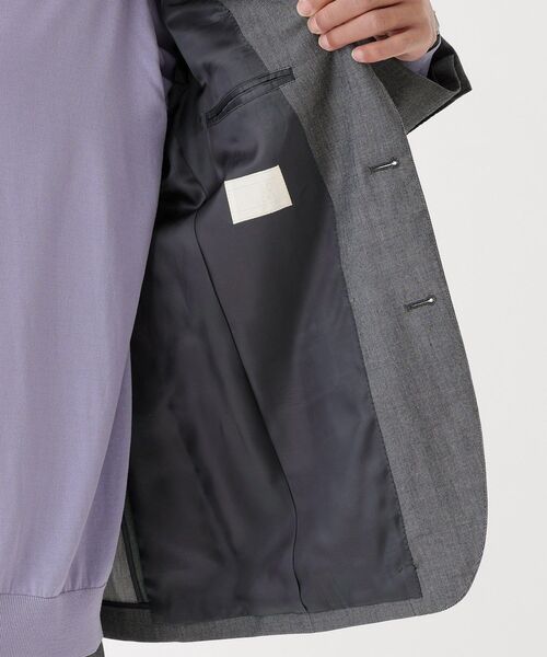 TAKEO KIKUCHI（タケオキクチ）の「【THE FLAGSHIP】シャンブレーツイル ジャケット（スーツジャケット・メンズ・グレー/サンドベージュ・02/03/04）」の3枚目の写真