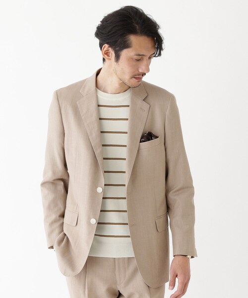 TAKEO KIKUCHI（タケオキクチ）の「【THE FLAGSHIP】シャンブレーツイル ジャケット（スーツジャケット・メンズ・グレー/サンドベージュ・02/03/04）」の8枚目の写真