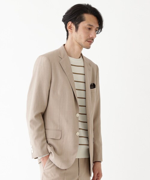 TAKEO KIKUCHI（タケオキクチ）の「【THE FLAGSHIP】シャンブレーツイル ジャケット（スーツジャケット・メンズ・グレー/サンドベージュ・02/03/04）」の9枚目の写真