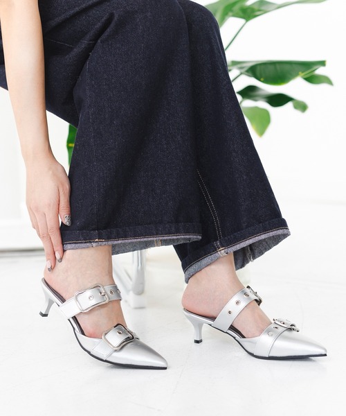 attagirl(アタガール)の「ベルトミュールパンプス(パンプス・レディース・ブルー/ブラック/シルバー・M/S/LL/L)」の17枚目の写真