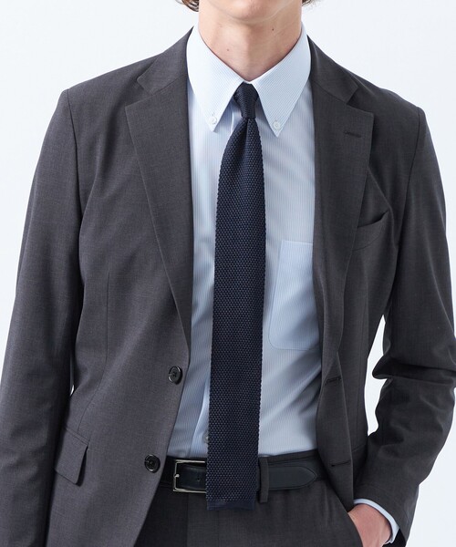 MACKINTOSH PHILOSOPHY(マッキントッシュ フィロソフィー)の「トロッター ニットタイ ドライカノコ(ネクタイ・メンズ・チャコールグレー/ダークネイビー・FREE)」の4枚目の写真