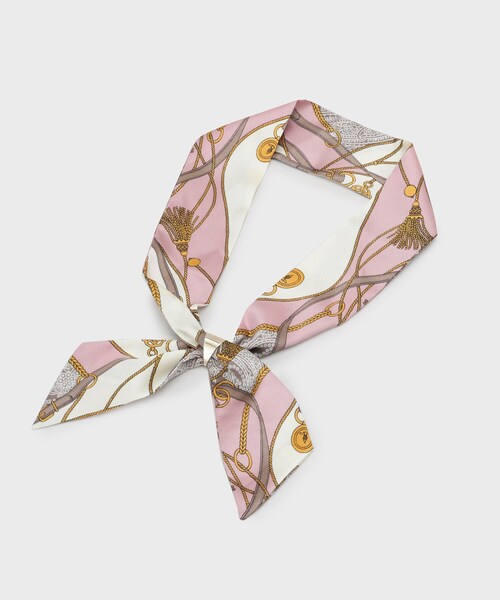 OPAQUE.CLIP（オペークドットクリップ）の「【スカーフリング付き】柄アソートスカーフ（ストール/ショール・レディース・オフホワイト/ベビーピンク/ベージュ/ブラック・00）」の4枚目の写真