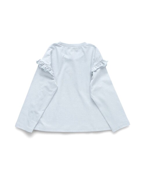 BRANSHES(ブランシェス)の「【ブランシェスmini】フリル長袖Tシャツ(Tシャツ/カットソー・キッズ・ピンク/サックスブルー/オフホワイト/チャコールグレー・100/130/90/80/110/120)」の16枚目の写真