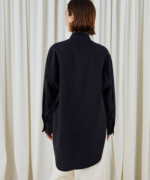 DES PRES（デ・プレ）の「スビンコットンツイル チュニックシャツ（シャツ/ブラウス・レディース・ブラック・FREE）」の5枚目の写真