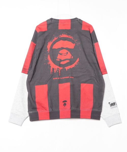 APE フットボールスウェット AAPE FAUX LAYERED SOCCER JERSEY（スウェット）｜AAPE BY A