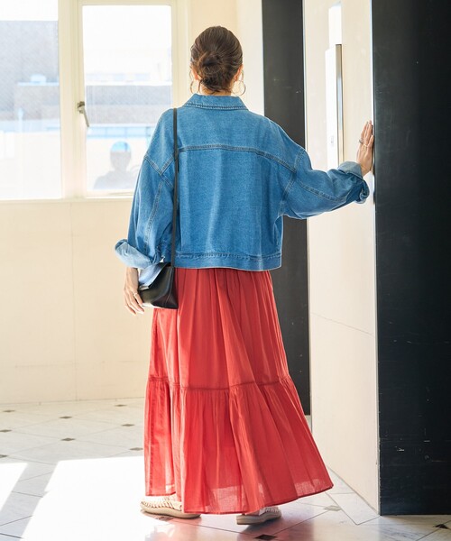 FREAK'S STORE（フリークスストア）の「限定展開　インド ティアード 切り替え スカート（スカート・レディース・レッド/ライトグレー/オフホワイト/ブラック/モカ/イエロー/ネイビー・SMALL/MEDIUM）」の18枚目の写真