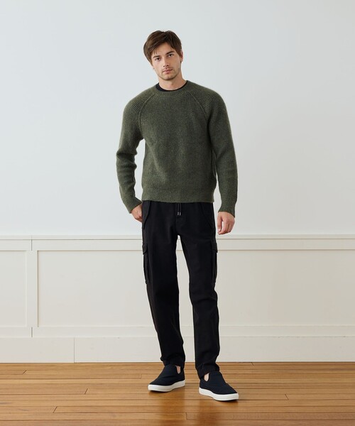 JAMES PERSE（ジェームスパース）の「コットンブレンドテリー カーゴパンツ MWCT1412（カーゴパンツ・メンズ・ブラック/ベージュ・1/3/2/0）」の3枚目の写真