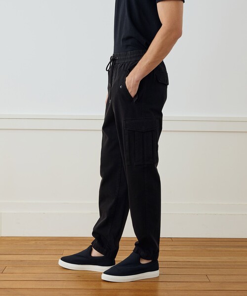 JAMES PERSE（ジェームスパース）の「コットンブレンドテリー カーゴパンツ MWCT1412（カーゴパンツ・メンズ・ブラック/ベージュ・1/3/2/0）」の5枚目の写真