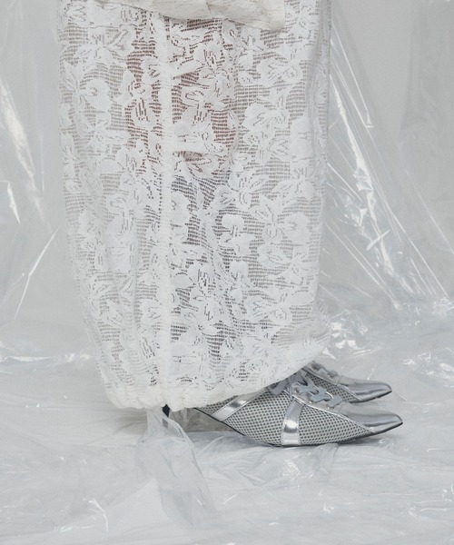 ELLEgirl(エルガール)の「レースカーゴパンツ【ELLEgirl/エルガール】(カーゴパンツ・レディース・ホワイト/ブラック・FREE)」の8枚目の写真