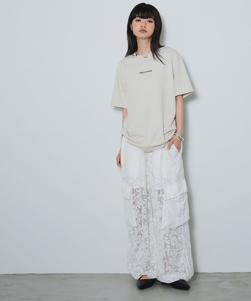 ELLEgirl(エルガール)の「レースカーゴパンツ【ELLEgirl/エルガール】(カーゴパンツ・レディース・ホワイト/ブラック・FREE)」の19枚目の写真