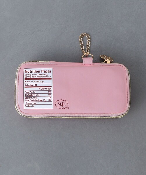 UNITED ARROWS(ユナイテッドアローズ)の「<yup!>CHOCOLATE BAR ポーチ(ポーチ・レディース・ライトピンク/オフホワイト/ブラウン・FREE)」の4枚目の写真
