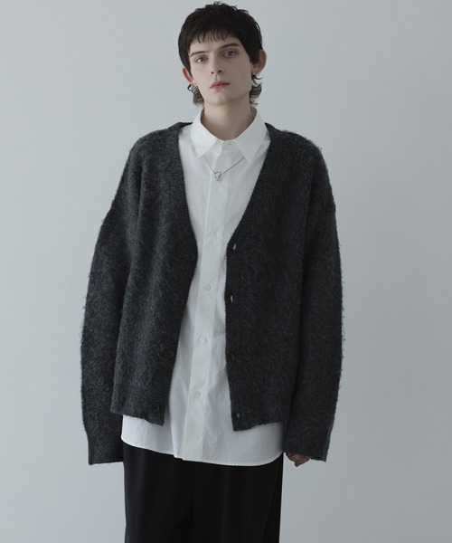 remer（リメール）の「wool mix shaggy cardigan / ウールミックスシャギーカーディガン（カーディガン/ボレロ・メンズ・ブルー/チャコールグレー/モカ・SMALL/X-SMALL/LARGE/MEDIUM）」の18枚目の写真