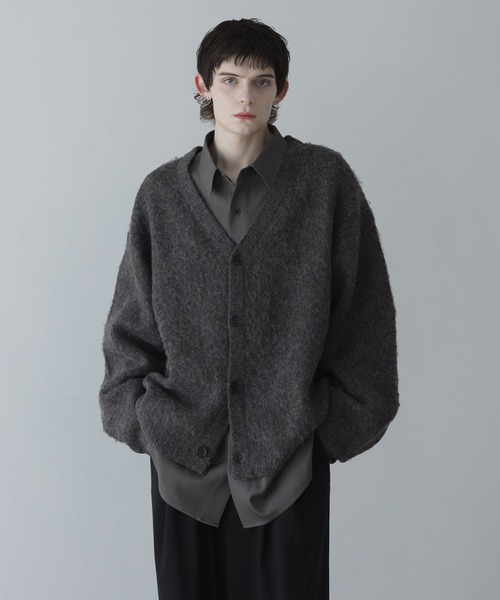 remer（リメール）の「wool mix shaggy cardigan / ウールミックスシャギーカーディガン（カーディガン/ボレロ・メンズ・ブルー/チャコールグレー/モカ・SMALL/X-SMALL/LARGE/MEDIUM）」の22枚目の写真