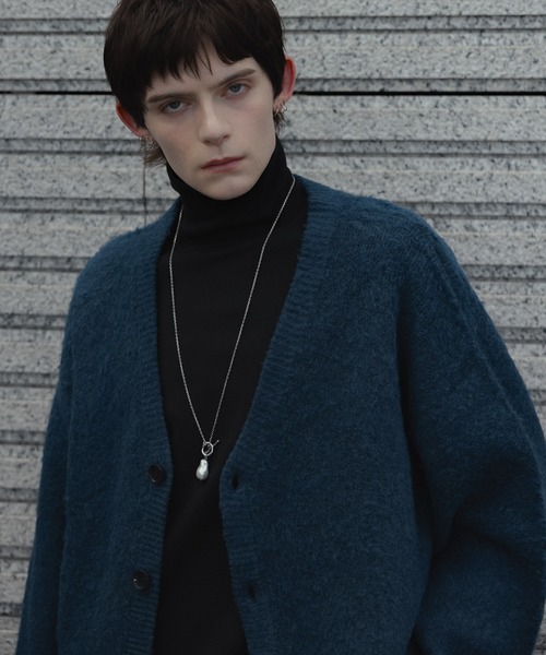 remer（リメール）の「wool mix shaggy cardigan / ウールミックスシャギーカーディガン（カーディガン/ボレロ・メンズ・ブルー/チャコールグレー/モカ・SMALL/X-SMALL/LARGE/MEDIUM）」の11枚目の写真