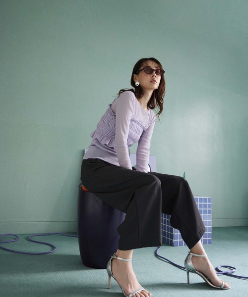 fifth(フィフス)の「ビスチェセットシアートップス(Tシャツ/カットソー・レディース・ミント/ブラック/ライトパープル・M)」の14枚目の写真