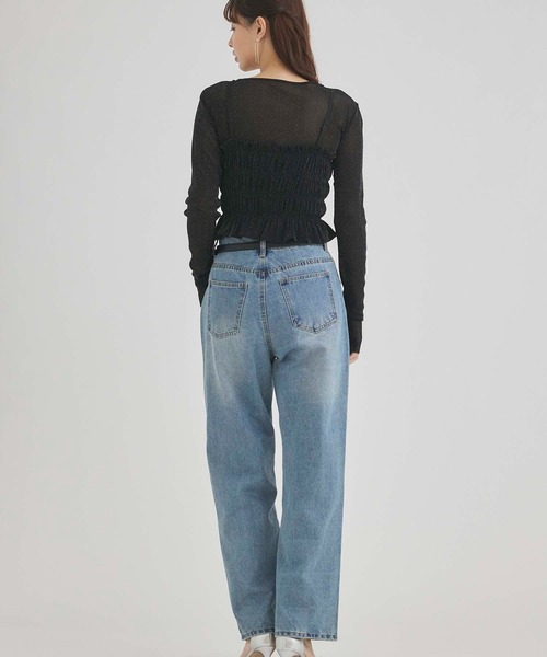 fifth(フィフス)の「ビスチェセットシアートップス(Tシャツ/カットソー・レディース・ミント/ブラック/ライトパープル・M)」の9枚目の写真