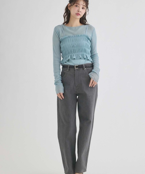 fifth(フィフス)の「ビスチェセットシアートップス(Tシャツ/カットソー・レディース・ミント/ブラック/ライトパープル・M)」の21枚目の写真