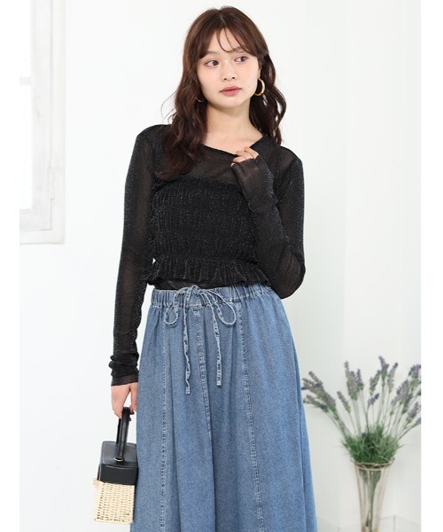 ビスチェセットシアートップス（Tシャツ/カットソー）｜fifth