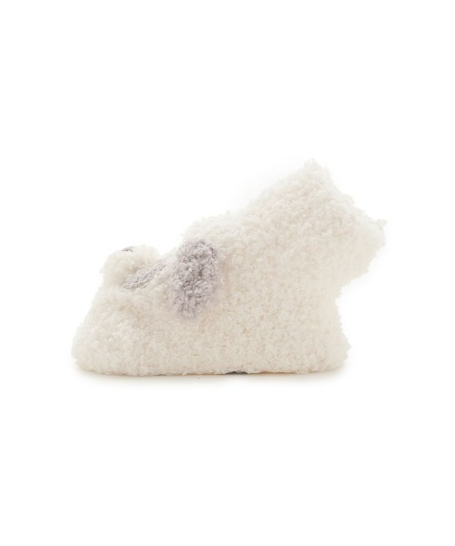 gelato pique(ジェラートピケ)の「【ラッピング済み】【BABY】パウダーアニマルキャップ&ソックスSET(ベビーギフト・キッズ・オフホワイト/グリーン/ラベンダー・FREE)」の13枚目の写真