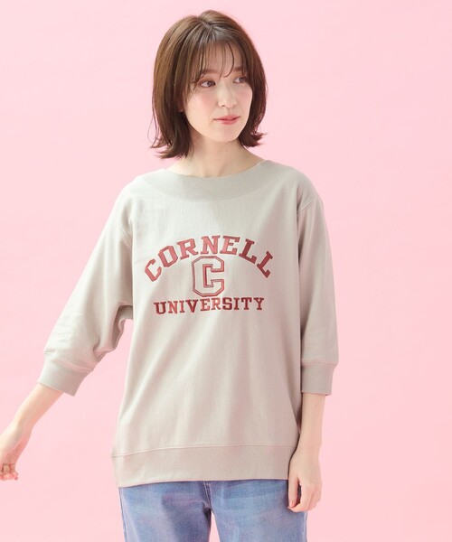 ANY(エニィ)の「カレッジコラボトレーナー(Tシャツ/カットソー・レディース・ネイビー系1/ライトグレー系1/ホワイト系1・F)」の10枚目の写真