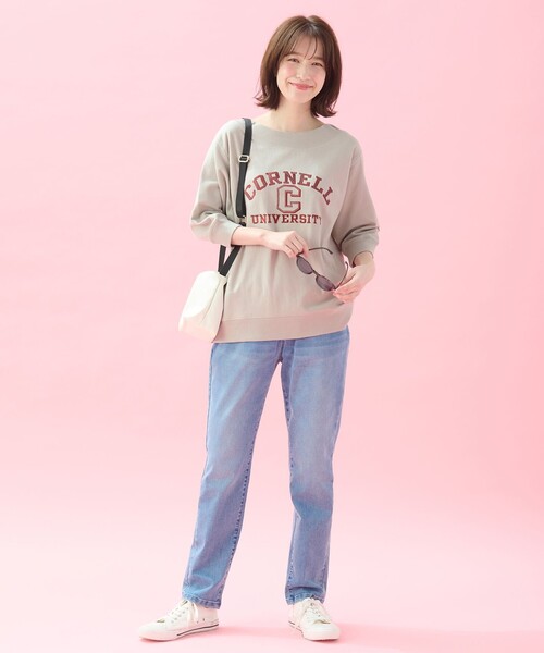ANY(エニィ)の「カレッジコラボトレーナー(Tシャツ/カットソー・レディース・ネイビー系1/ライトグレー系1/ホワイト系1・F)」の11枚目の写真