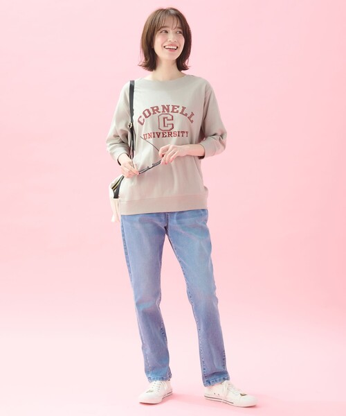 ANY(エニィ)の「カレッジコラボトレーナー(Tシャツ/カットソー・レディース・ネイビー系1/ライトグレー系1/ホワイト系1・F)」の13枚目の写真