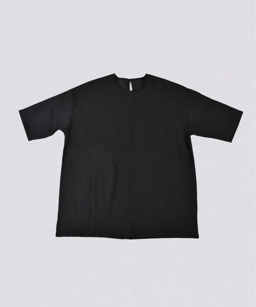 kiehtova（キエトヴァ）の「【kiehtova】SHEER FABRIC SHIRT/シアー ファブリック シャツ（Tシャツ/カットソー・レディース・ナチュラル/ブラック・FREE）」の5枚目の写真